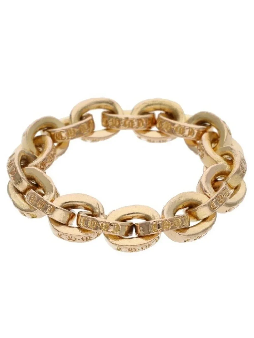 Chrome Hearts 22k Paper Chain Ring Gold